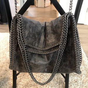 Sleek Grey Chain Purse